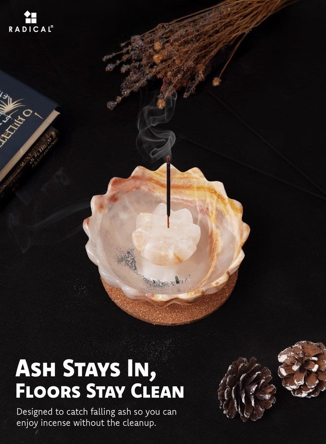 Radicaln Marble Incense Holder for Stick 5.5" Inches White Onyx Handmade Incense Ashtray with 9 Incense Holes - Modern Incenses Burner for Home Décor - Image 4