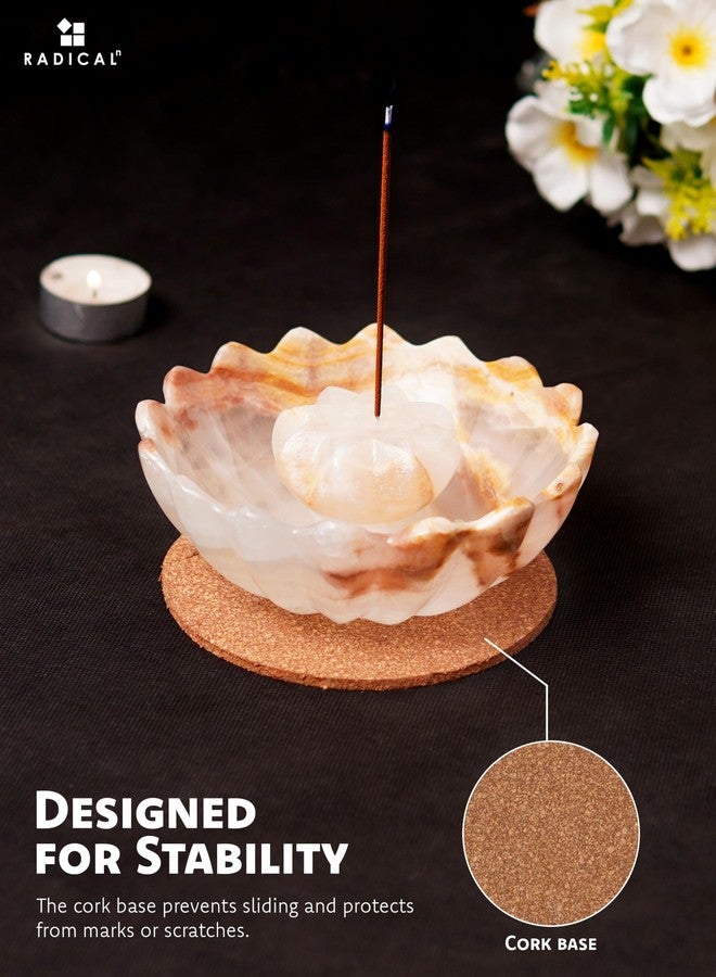 Radicaln Marble Incense Holder for Stick 5.5" Inches White Onyx Handmade Incense Ashtray with 9 Incense Holes - Modern Incenses Burner for Home Décor - Image 3