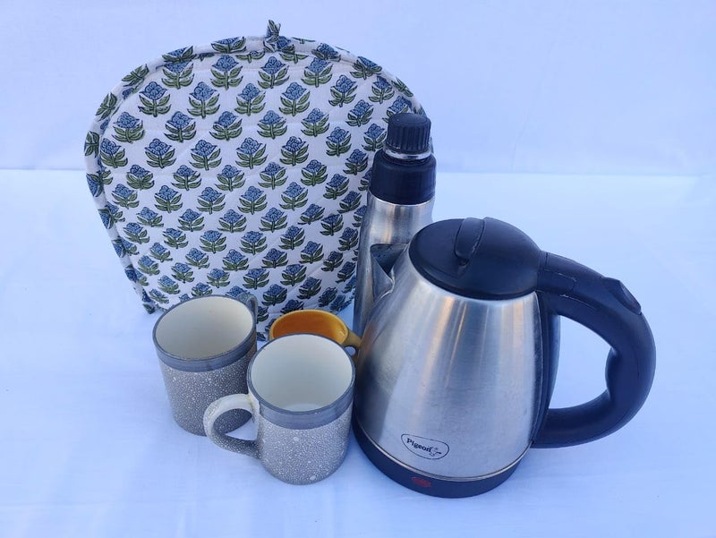 Malan Bai Mandala Tea Cozy Cover Hand Block Winter Tea Cozy Cotton Tea Kettle Warmer Pot Cover Hot Coffee Cover Handamde Kitchen Décor Brand: Malan Bai - Image 1