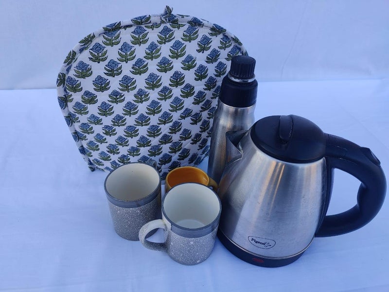 Malan Bai Mandala Tea Cozy Cover Hand Block Winter Tea Cozy Cotton Tea Kettle Warmer Pot Cover Hot Coffee Cover Handamde Kitchen Décor Brand: Malan Bai - Image 2