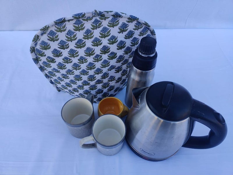 Malan Bai Mandala Tea Cozy Cover Hand Block Winter Tea Cozy Cotton Tea Kettle Warmer Pot Cover Hot Coffee Cover Handamde Kitchen Décor Brand: Malan Bai - Image 4