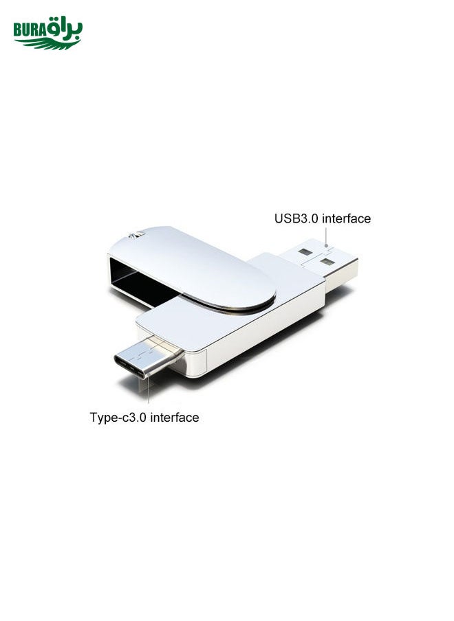براق Kinzdi 256gb USB 3.0 + Type-C 3.0 واجهة المعادن Twister Disk V11 (Rose Gold)  - Image 3