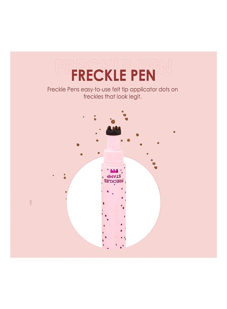 PAGE VINE 2in 1 Freckles Stamp & Liquid Eyeliner-Black Eyeliner and Natural Freckle Pen, Waterproof Simulation Fake Spot Makeup Tool Lasting 5-Point Face Dot Spot Stamp Eyeliner Pen # LIGHT - Image 5