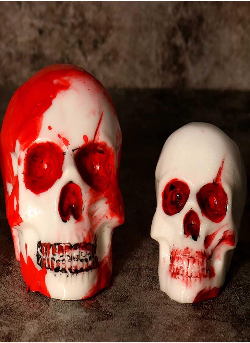 GGOOT - Silicone Molds - Horror Halloween Skull DIY Silicone Mold,Novelty Mold DIY Halloween Candle Decorating Art, Candle Moulds for Making Beeswax Soap Plaster - Image 1