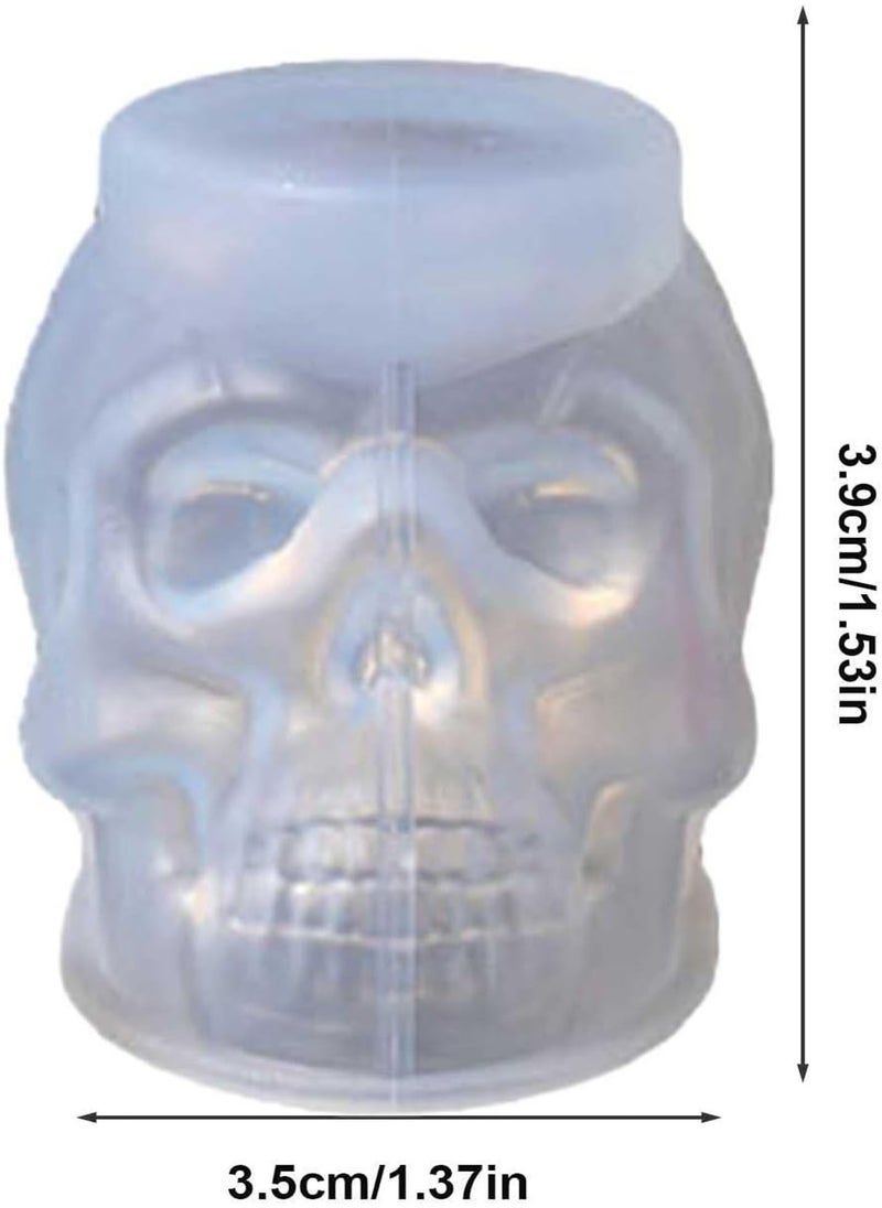 GGOOT - Silicone Molds - Horror Halloween Skull DIY Silicone Mold,Novelty Mold DIY Halloween Candle Decorating Art, Candle Moulds for Making Beeswax Soap Plaster - Image 1