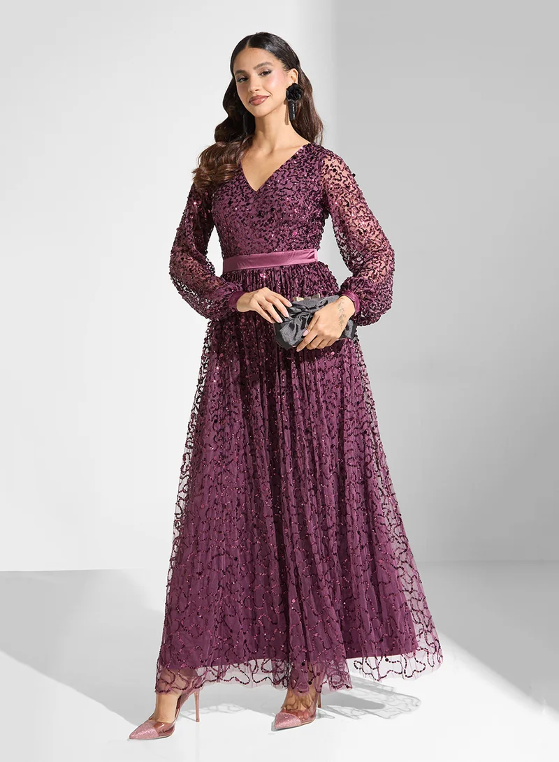 مايا Sequin Embellished Dress