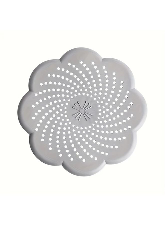 1pc Sky Blue Floral Drain Cover Hair Catcher For Bathroom Shower Easy Clean Plastic Starburst Design - Image 5