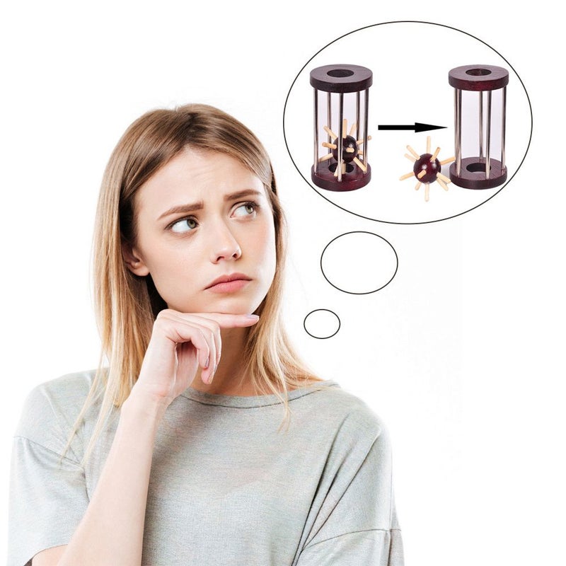 أنقذ كرة قنفذ البحر - لغز خشبي وتحدي ذهني كروي للكبار والأطفال - Image 1