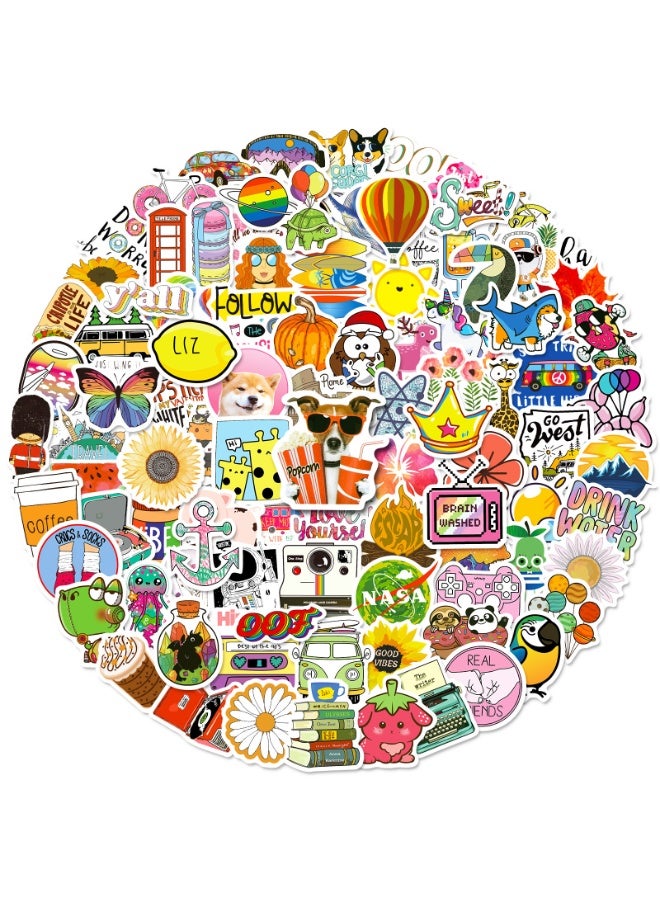 NIBEMINENT 100 Pcs Small Fresh Tape Deco Kit Waterproof Stickers, High Definition Printing Bright Colors, Suitable for Laptop Skateboard Luggage Water Bottle Guitar DIY - Image 1