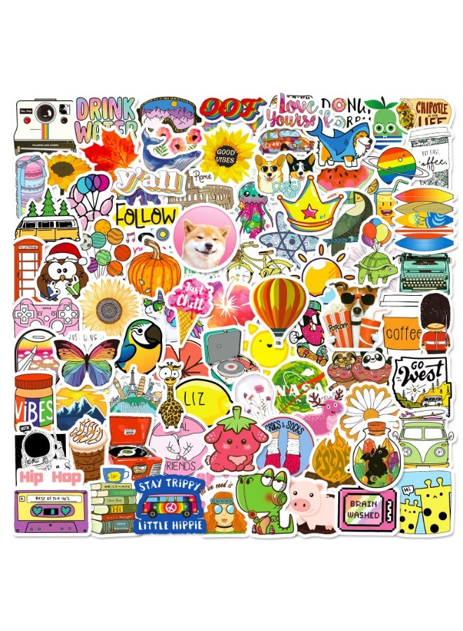 NIBEMINENT 100 Pcs Small Fresh Tape Deco Kit Waterproof Stickers, High Definition Printing Bright Colors, Suitable for Laptop Skateboard Luggage Water Bottle Guitar DIY - Image 2
