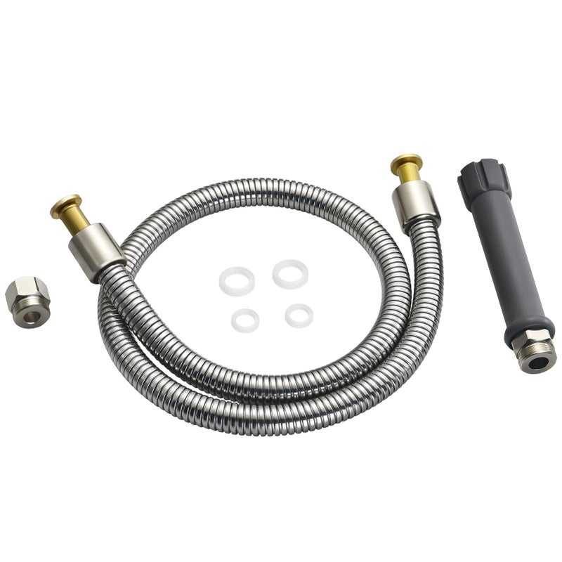 LOWCUS Replacement B-0044-H Pre-Rinse Hose for T&S Brass, 44 Inches Flexible Stainless Steel Hose with Heat Resistant Handle  - Image 2