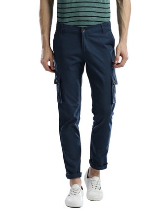Navy Blue Slim Fit Solid Cargo Trousers for Men - pzsku/ZCB5D2CAF148AC8DB7286Z/45/_/1725272258/e0cab34a-79e9-4419-a315-20d26125dc92