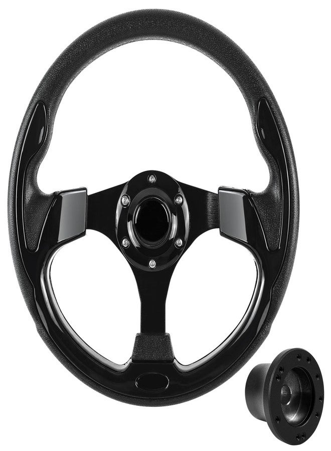 VOONKE Golf Cart Steering Wheel and Golf Adapter for Club Car DS Golf Carts Bundle-(5156BLACK) - Image 1