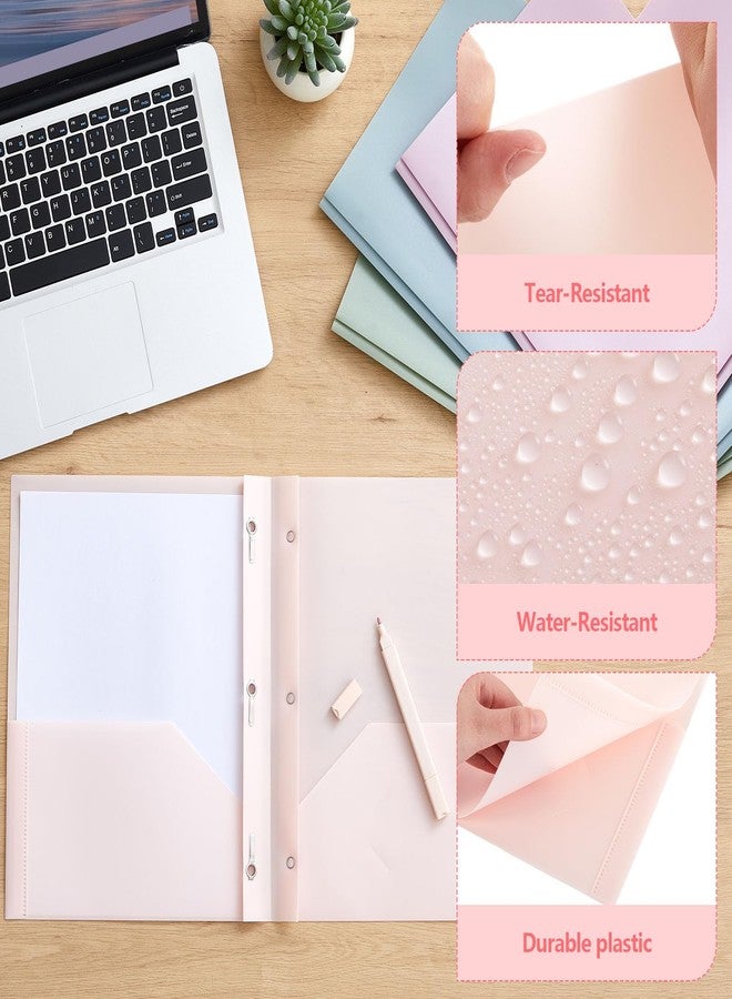 Sinload 72 Pcs Aesthetic School Supplies with Pencil Case 4 Prong Folders 12 Highlighters 20 Mechanical Pencil Pen 500 Sheets Transparent Sticky Note Tabs Stationery for College Office(Pink) - Image 2