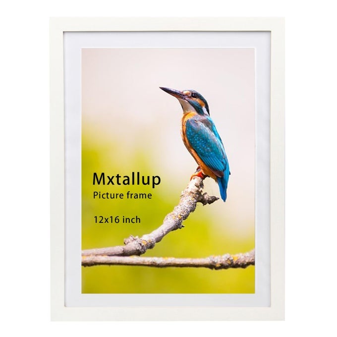 12x16 Diamond Painting Frames WoodDisplay Pictures 10x14 Inch25X35 cm with Mat or 12x16 Inch 30X40 cm Without Mat Diamond Art Picture Frame 30x40 Photo Frame Natural Solid Wood White