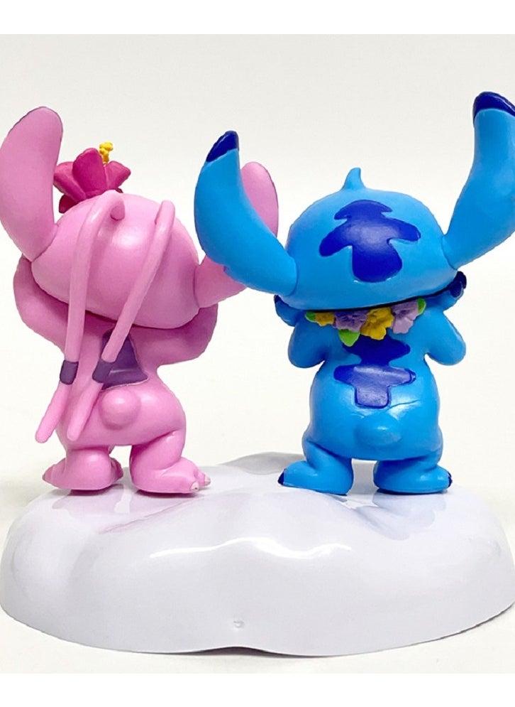 HALAMODO Stitch 2-Pieces Standing Cute Toy Figure, Desk Ornament, Birthday Gift for Boys and Girls，13 cm  - Image 4