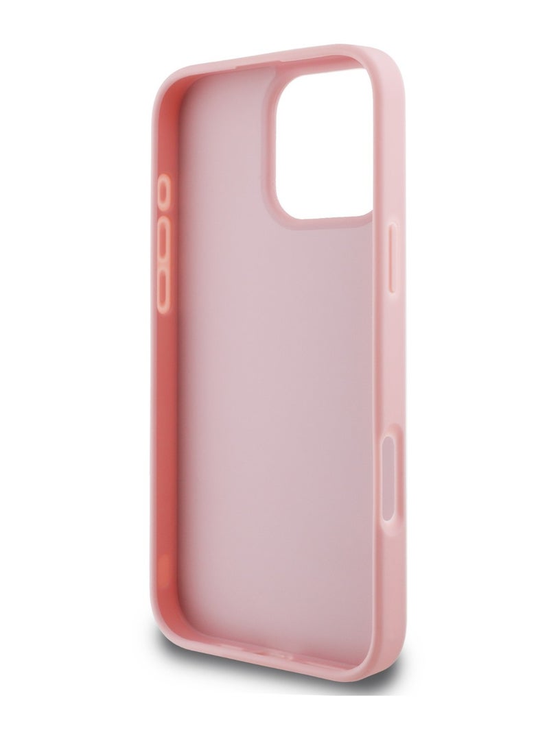 GUESS iPhone 16 Pro Max Case Fixed Glitter Hard Cover / Drop Protection / Extra Shield Protection- Pink - Image 2