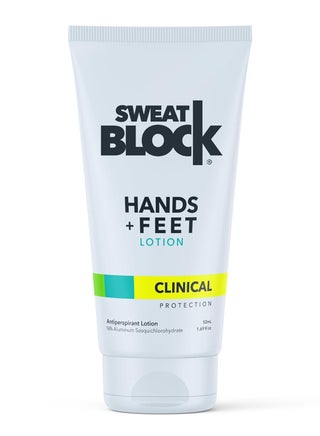 SweatBlock Antiperspirant Lotion for Hands & Feet - CLINICAL STRENGTH for Men & Women - Hyperhidrosis Aid to Stop Excessive Sweating - Reduces Foot Odor - Moisturizing w/ Aloe - Travel Size 1.69 fl oz - pzsku/ZCB5D65FE7C03839397F2Z/45/_/1727240666/f67cb17c-fe34-49d1-a8e0-5e089defa5da