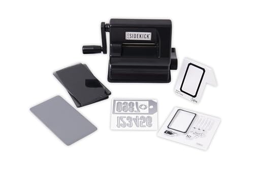 Sizzix Portable Manual Die Cutting & Embossing Machine for Arts & Crafts, Scrapbooking & Cardmaking, 2.5” Opening, One Size, Tim Holtz Sidekick Starter Kit - Image 3