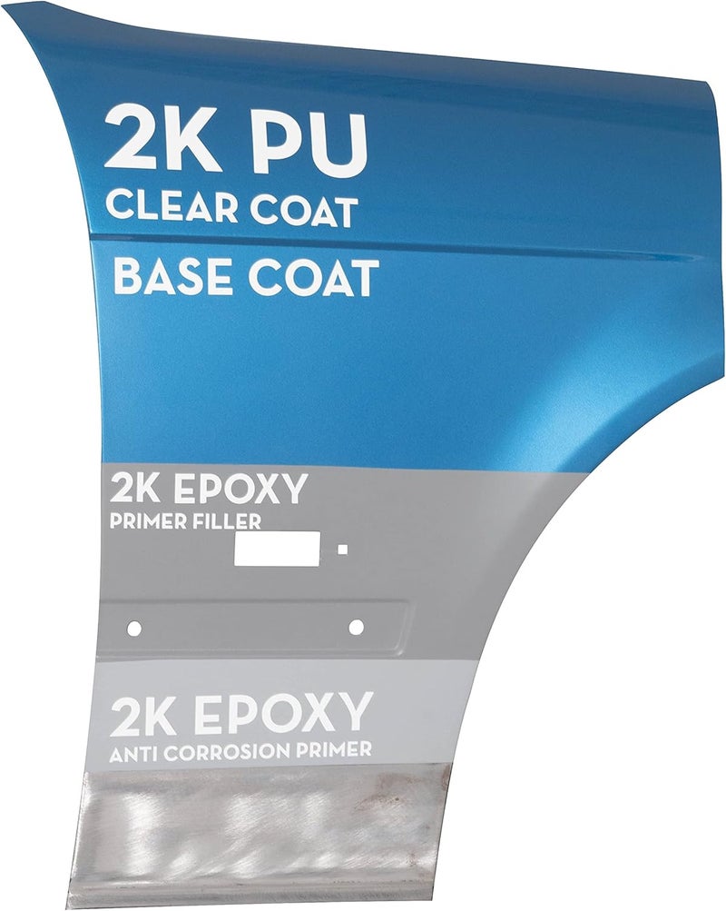 CAR-REP ® 2K Epoxy Primer with Wise 2K Technology, Suitable for All Kinds of Metals, Carbon Fiber Substrates, Most Automotive Plastics, Black, 11oz Aerosol Can - Image 2