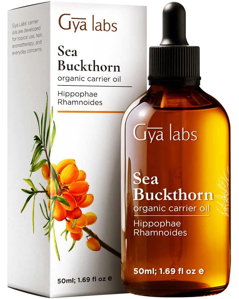 Gya Labs Sea Buckthorn Carrier Oil - 1.7 Fl Oz - for Hair, Skin, Face, Scalp & Body Massage - Image 1