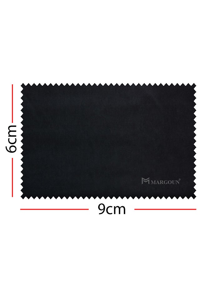MARGOUN 36 Pack Of Microfiber Cleaning Cloth Premium Cloth for Glasses Lens Screens & More Multicolour 6cm X 9cm Black  - Image 3