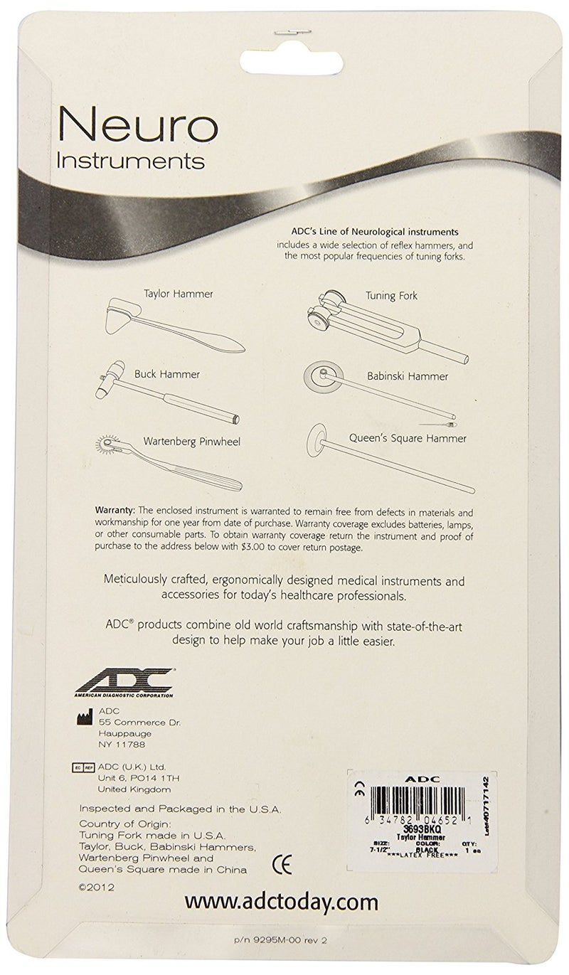 ADC Taylor Neurological Hammer Medical Instrument, Red - Image 3