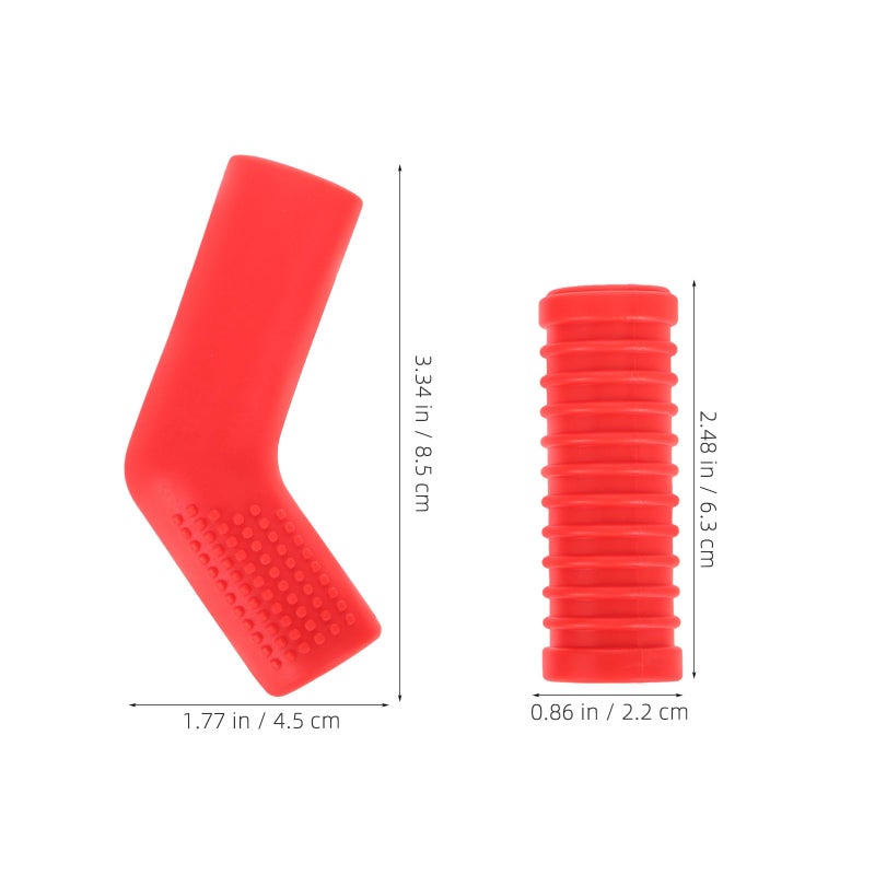 5 Pcs Red Rubber Motorcycle Gear Shift Lever Boots Universal Off Road Dirt Bike - Image 3