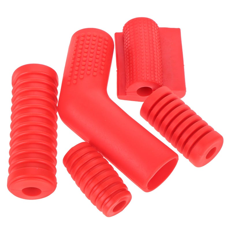 5 Pcs Red Rubber Motorcycle Gear Shift Lever Boots Universal Off Road Dirt Bike - Image 2