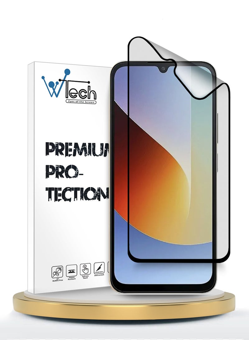 Wtech Xiaomi Redmi A7 Pro 4G / Redmi A7 4G / Xiaomi Poco C85x 5G 2026 Premium Nano Ceramic Full Glue Full Cover Matte Flexible Screen Protector (MSCNMN) - Clear/Black - Image 1