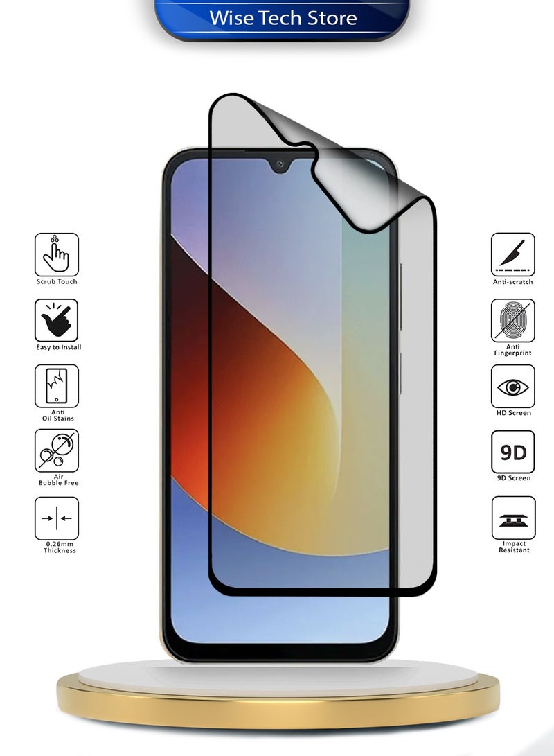 Wtech Xiaomi Redmi A7 Pro 4G / Redmi A7 4G / Xiaomi Poco C85x 5G 2026 Premium Nano Ceramic Full Glue Full Cover Matte Flexible Screen Protector (MSCNMN) - Clear/Black - Image 2