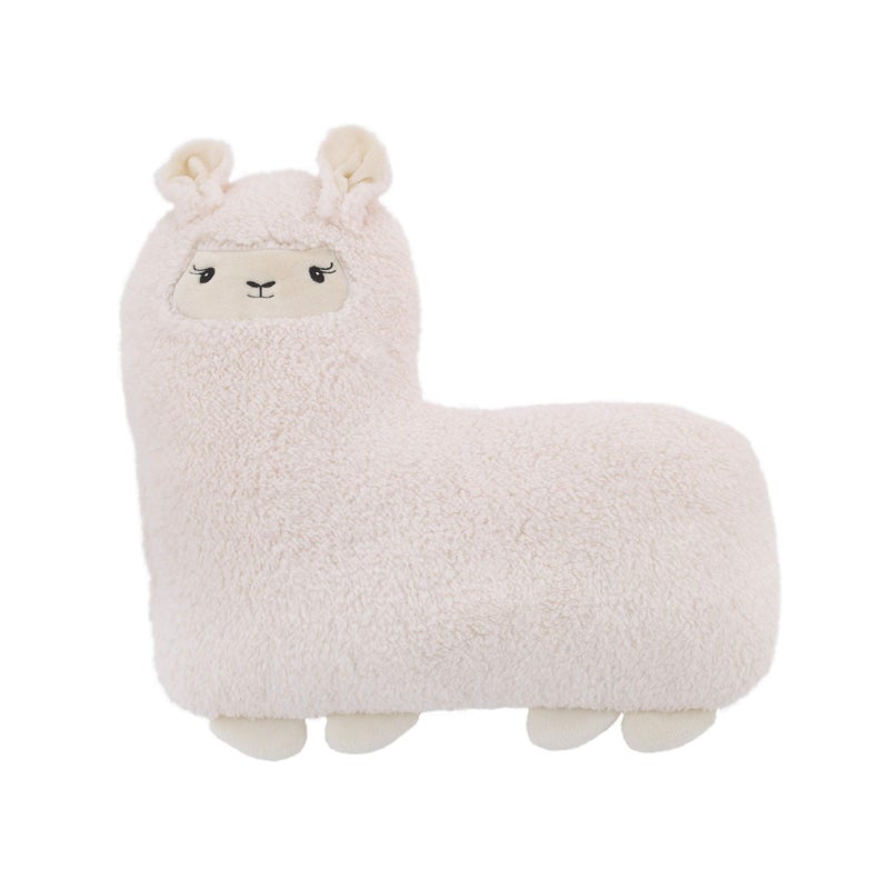 NoJo Shaped Plush Sherpa Decorative Pillow 1 Count Pack of 1 LlamaIvory