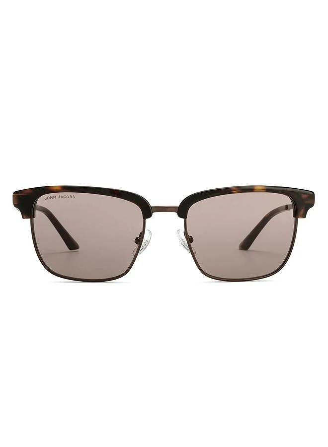 جون جاكوبس نظارة شمسية مستطيلة بإطار كامل أنيقة وفاخرة بحماية % من الأشعة فوق البنفسجية للجنسين عريضة