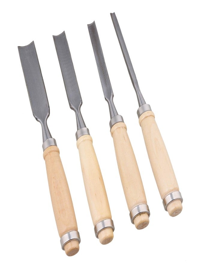 Mxfans Semicircle Wood Chisel Woodworking Carving Chisel Inner Edge Woodworking Gouge for Carpenter Wood Carving Hand Chisel Tool Pack of 4 - Image 3