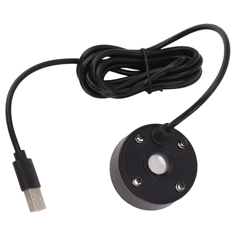 Mist Maker USB Colorful LED Lights 5V Ultra Sound Fountain Atomizer for Pond Rockery Fish Tank Sink Black - Image 3
