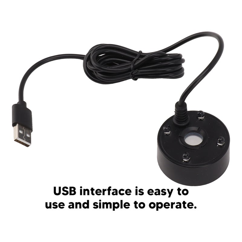 Mist Maker USB Colorful LED Lights 5V Ultra Sound Fountain Atomizer for Pond Rockery Fish Tank Sink Black - Image 4