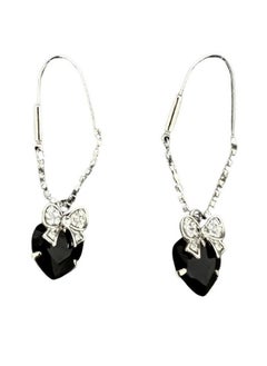 VENTIUP Water Drop Dangle Ear Stud Earrings Black  - Image 5