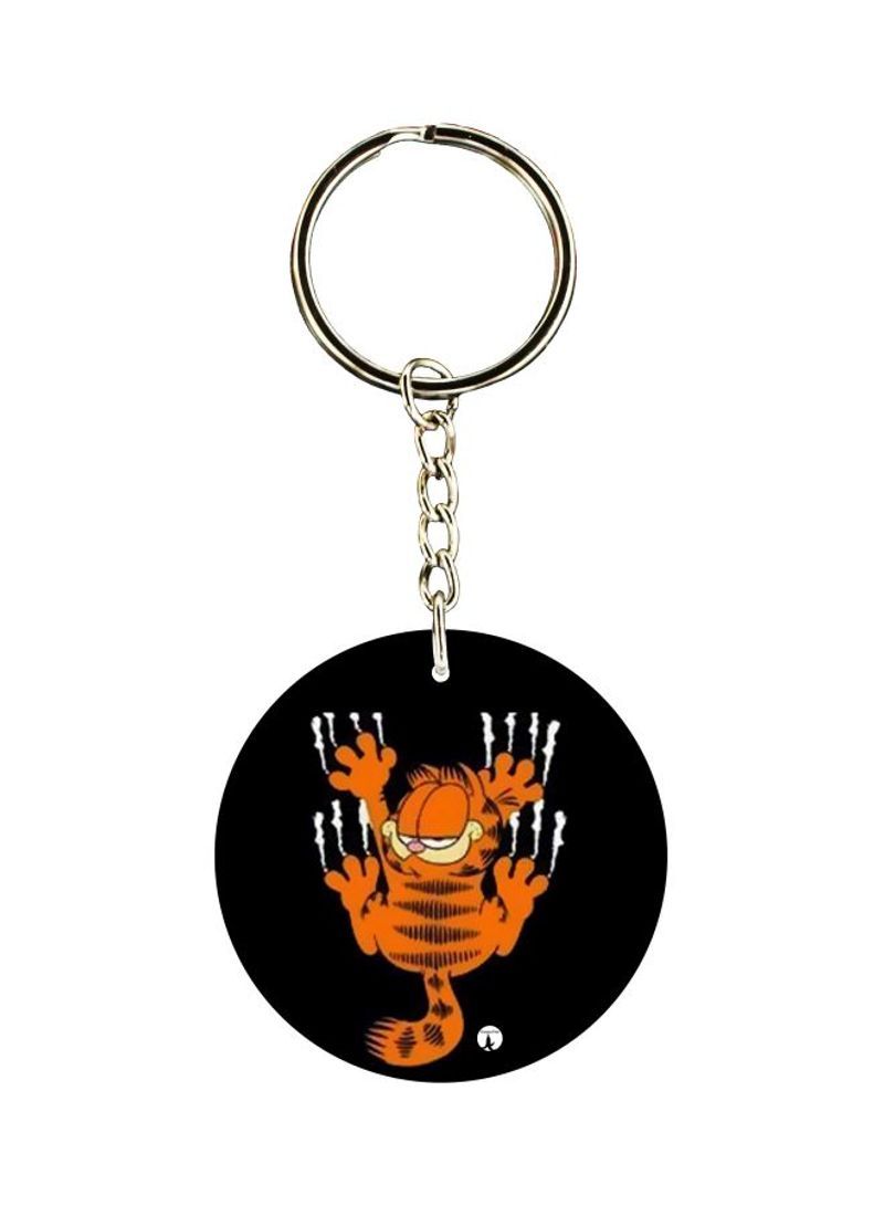 RKN Cartoon Cat Printed Double Sided Keychain