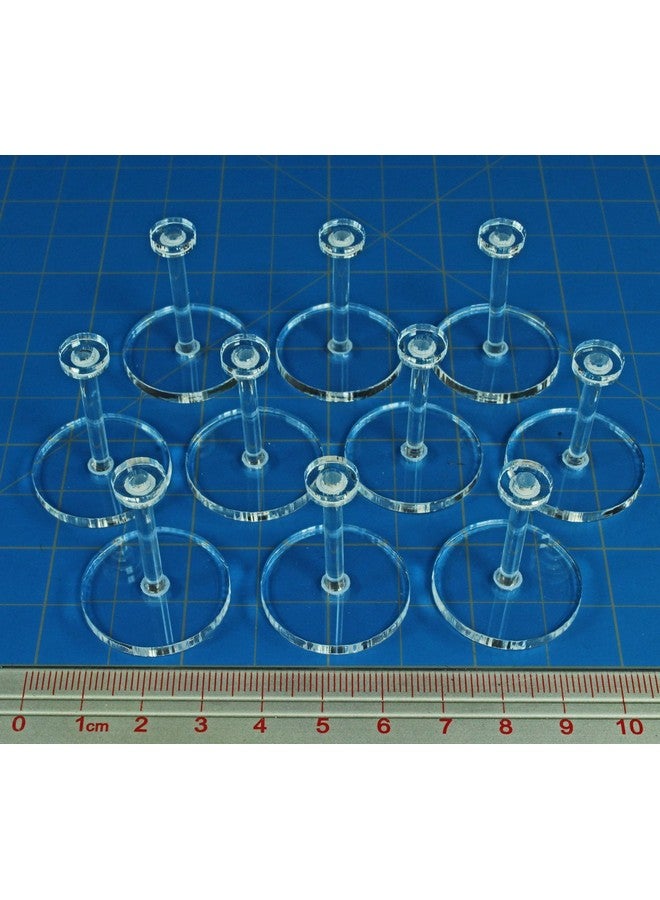LITKO 27mm Circular Flight Stand Kit | Compatible with Star Wars: Legion | 3mm Clear with 1.25 inch Peg | 10 Pack - Image 2