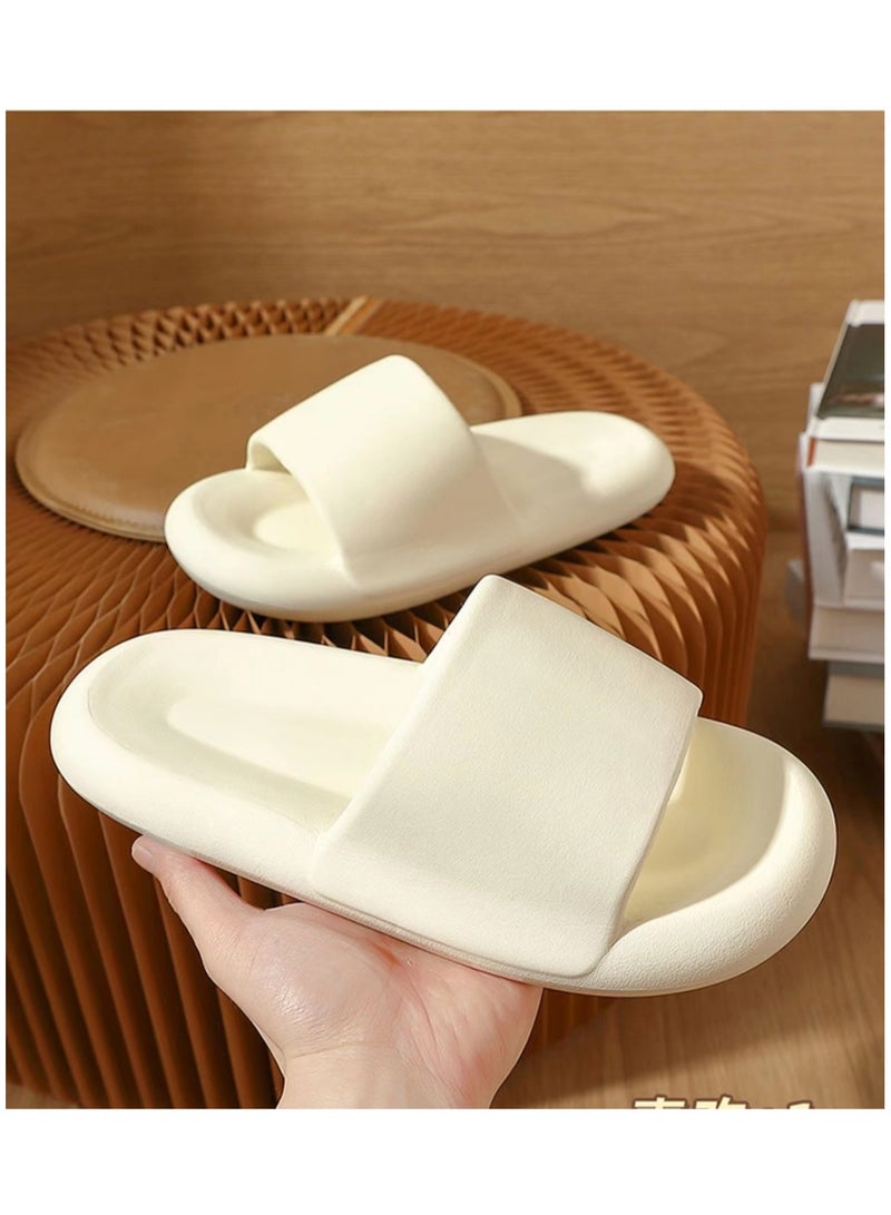 Summer Soft Sole Indoor Home Slippers Silent and Fragrant Couple Slippers Yellow - Image 3