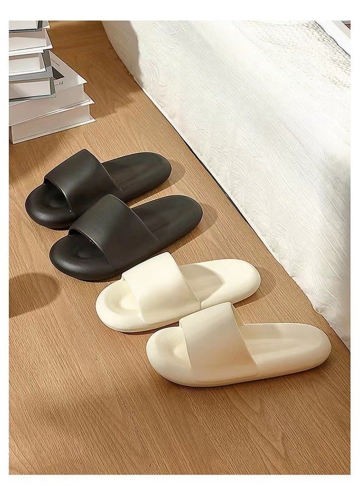 Summer Soft Sole Indoor Home Slippers Silent and Fragrant Couple Slippers Yellow - Image 2