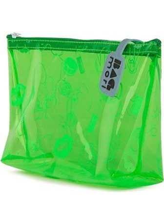 Bagmori Green Printed Zippered Transparent Makeup Bag  - Image 3