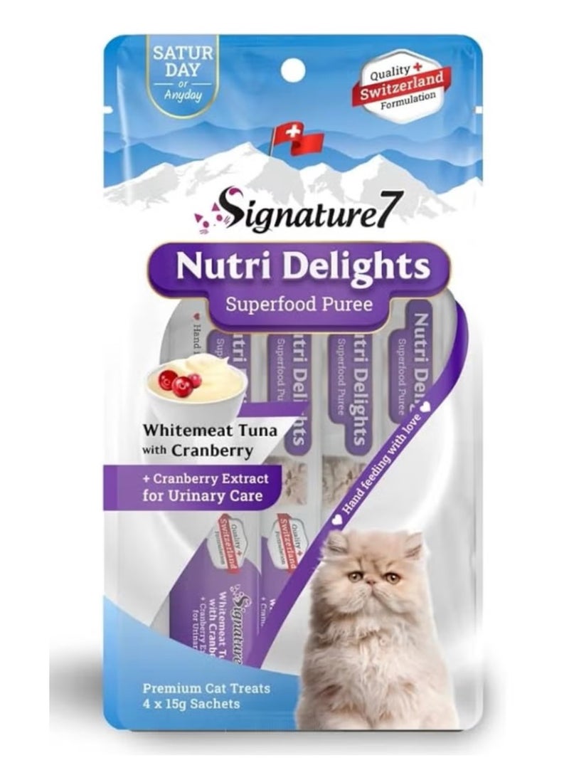 Signature7 - Nutri Delights Whitemeat Tuna With Cranberry Sat Puree 60G 4Pcs - Image 1