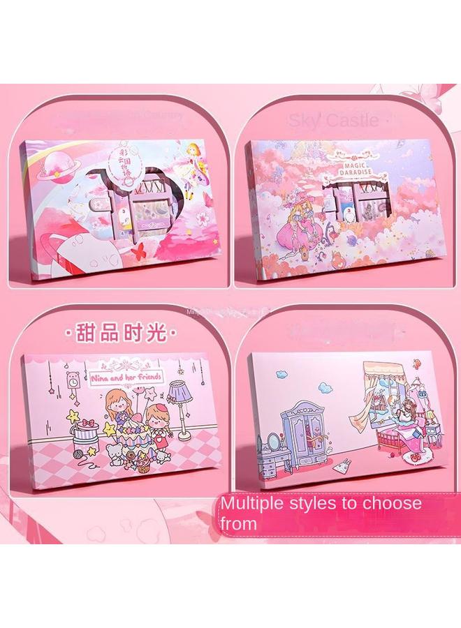 Bluejw Net Red Hand Ledger Suit Girl's Heart Cute Gift Box Full Set Of Tools Children's And Girls' Toys Hand Ledger Net Red Plain - Image 5