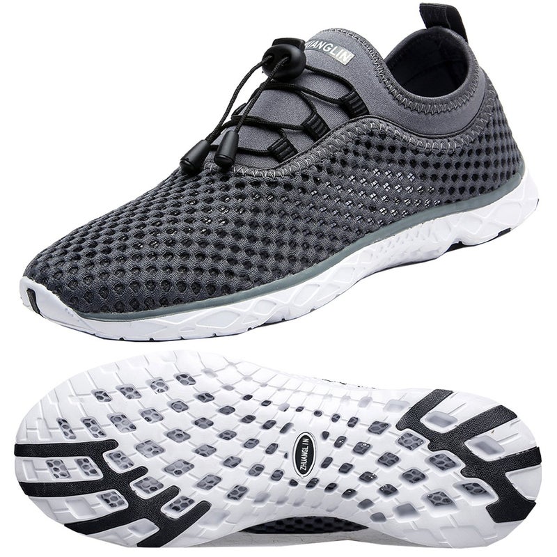 Zhuanglin Women's Quick Drying Aqua Water Shoes,Darkgrey,7 B(M) US - Image 1