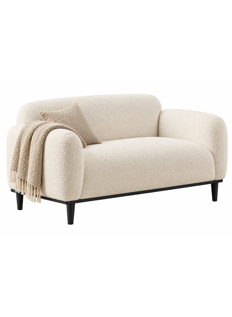 Other Manufacturer Two-seater bouclé sofa, a modern sofa with comfortable seating, soft bouclé fabric - Image 3