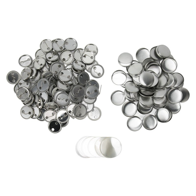 Blank Button Badge Parts 32MM Rust Prevention Iron Material - Easy To Print Round Button Badge for DIY School Activities Personalized Gifts Backpacks Hats - Image 3