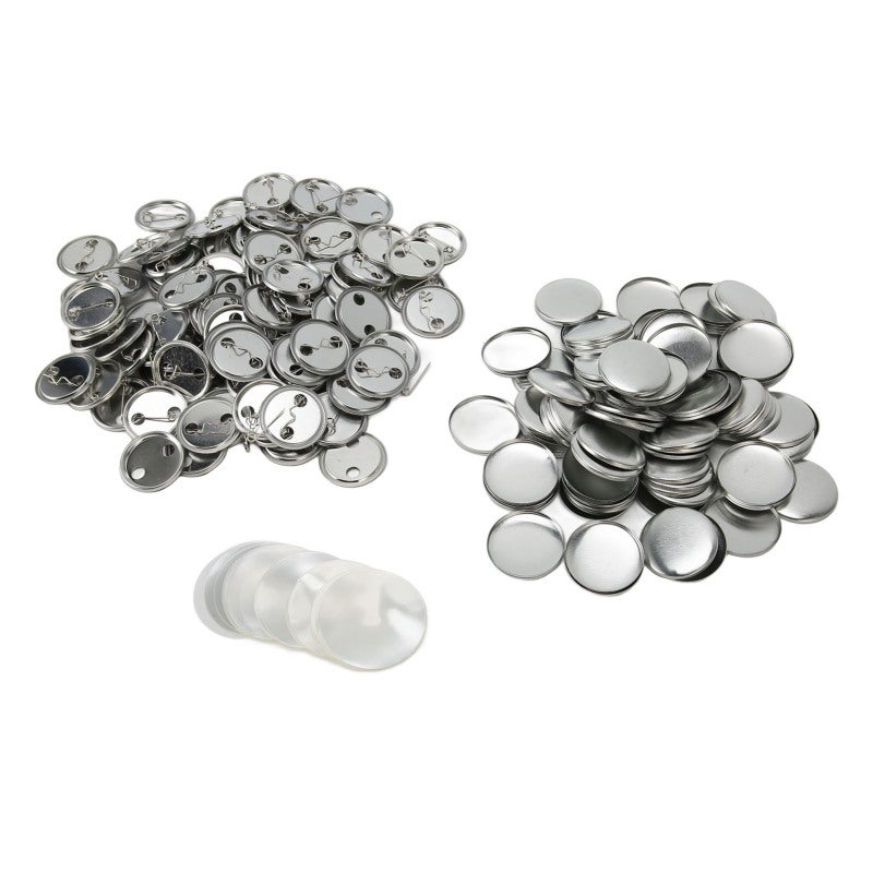 Blank Button Badge Parts 32MM Rust Prevention Iron Material - Easy To Print Round Button Badge for DIY School Activities Personalized Gifts Backpacks Hats - Image 4