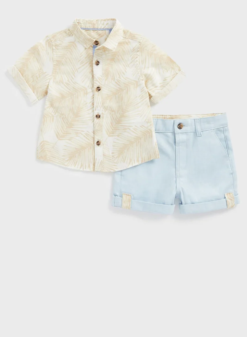 mothercare Kids Printed Shirt & Shorts Set