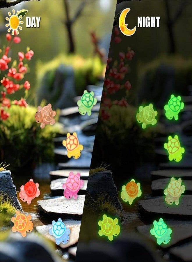 Banax 200pcs Mini Glow in The Dark Resin Animals, Turtle Animal Models, Resin Turtle Miniature Figurines for Miniature Fairy Garden Landscape Accessories Home Decor Crafts - Image 5